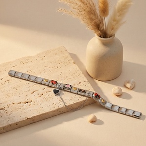 Kit de bracelet modulaire DIY en forme de cœur en acier inoxydable électroplaqué, bracelet de montre extensible et détachable multifonctionnel - Product Image 4