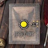 Journal en cuir vintage Harry P Magical Wizard Stone, fait à la main, avec des bords festonnés, carnet de croquis relié, excellent cadeau, grimoire de sorcellerie
