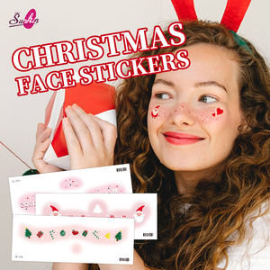 สติกเกอร์รอยสักแต่งหน้าหวานน่ารักบลัชออนปรับแต่งได้สติกเกอร์รูปใบหน้าสำหรับเทศกาลคริสต์มาส - Product Image 3