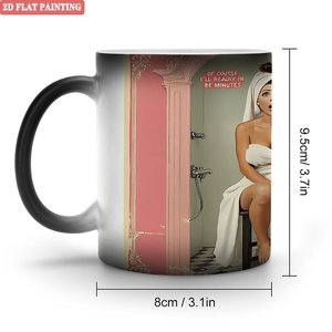 Frosted Black Mug 11oz <b>Ceramic</b> Heat Sensitive Custom Printing <b>Cup</b> - Product Image 1