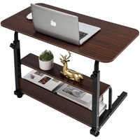 Bureau debout moderne pliable et réglable Bureau d'ordinateur simple et élévateur pour chevet portable avec bois et métal