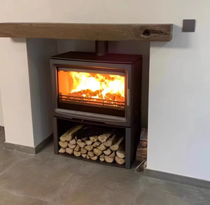 Poêle à bois autonome et encastrable PV85 en fonte, éco-responsable, au design contemporain pour salon - Product Image 1