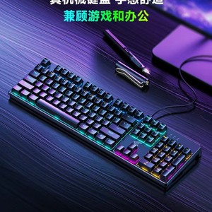 Skyloong K100 Full Size Wired Mechanical Keyboard 104 <b>Keys</b> 7-RGB Backlit Gaming Office <b>USB</b> - Product Image 2