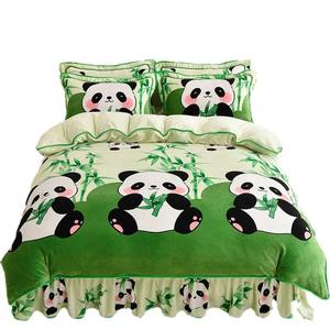 <span class=keywords><strong>Panda</strong></span> Print Großhandel Bettwäsche-Sets Flanell benutzer definierte Druck Bett bezug Designer Bettwäsche-Set - Product Image 6
