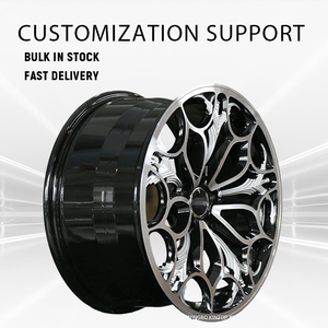 Jantes forgées vintage sculptées à rayons, finition noir brillant et argent usiné, de luxe, pour tuning de style VIP - Meilleures ventes - Product Image 2