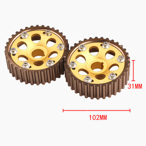 Timing Belt Synchronizer <b>Pulley</b> 102MM x 31MM Gold For Honda Civic B Series 90-2001 Models Replacement Part - Product Image 1