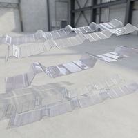 Panneau de toiture en polycarbonate ondulé transparent durable au design moderne avec revêtement UV, feuille de fibre de verre colorée
