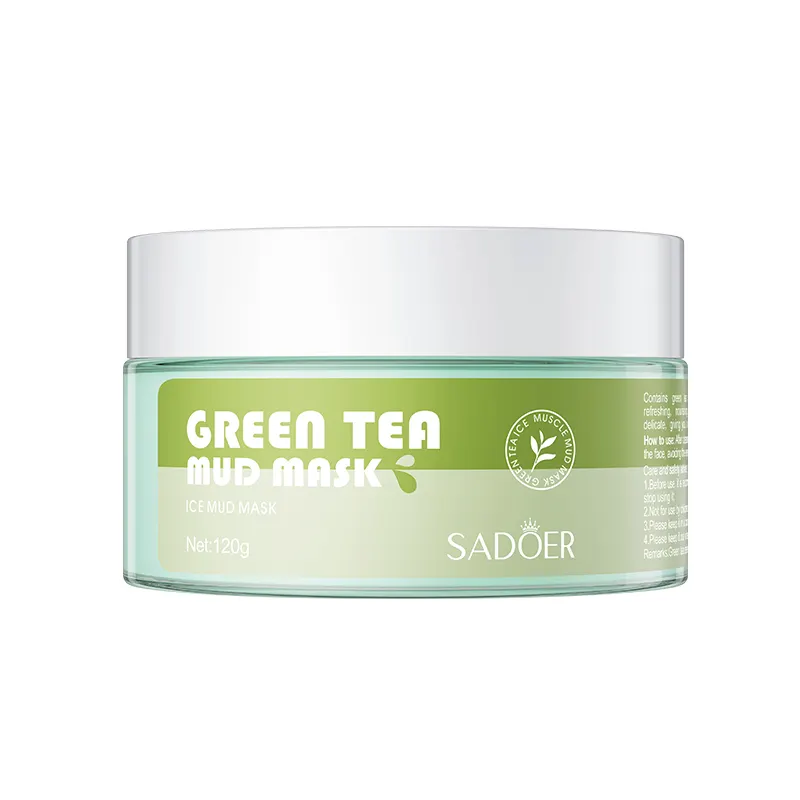 Oem Odm Groothandel Sadoer Groene Thee Hydraterende Huidverzorging Gezicht Modder Masker Gezicht Klei Masker Voor Vrouwen