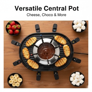 Grill de table multifonctionnel 3 en 1 antiadhésif pour l'intérieur, grill électrique à <span class=keywords><strong>raclette</strong></span> pour 8 personnes - Product Image 4
