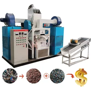 Máquina de reciclagem de sucata de cobre, granulador de cabo de cobre, triturador e separador de fio de cobre, preço baixo