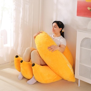 Fauteuil pouf banane Art Déco, ottoman, canapé-lit, repose-pieds, chaise longue convertible confortable en mélange de mousse et de polyester pour adolescents et adultes, ultra doux - Product Image 2