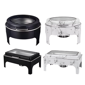 Scaldavivande di Lusso in Acciaio Inox, Nuovo Design Elegante Nero, Chafing Dish <span class=keywords><strong>per</strong></span> Buffet, <span class=keywords><strong>Catering</strong></span> e Forniture <span class=keywords><strong>per</strong></span> Ristoranti - Product Image 2