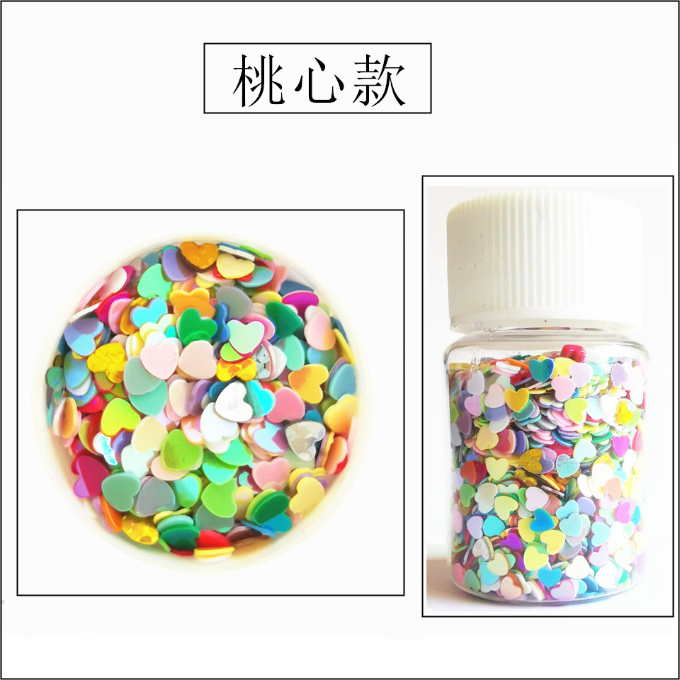 15ml bottle mixed color plastic-solid heart design