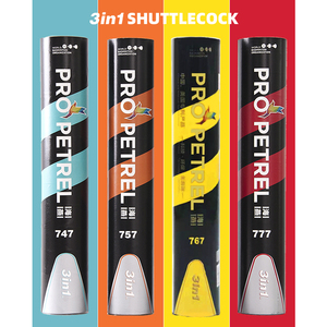 Top Seller European Markets Popular 3 In 1shuttles Ball Pro Petrel 757 Badminton Shuttlecock