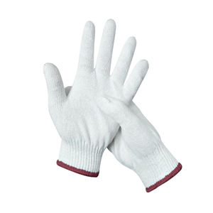 Guantes de moda de calibre 7 70 g/par Guante de algodón de trabajo blanco blanqueado Protección de manos de trabajo Guantes de seguridad industrial - Product Image 2