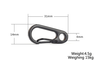 Hot Bán Mini Nhỏ Mùa Xuân Treo Clasp Móc Cắm Trại Quickdraw Carabiner Keychain Mini Ba Lô Túi Carabiner Cho Ngoài Trời - Product Image 4