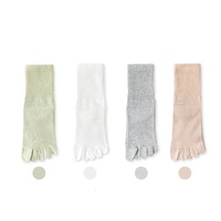 Chaussettes de Séparetion d'Orteils en Coton Anti-Odeur, 4 Paires Unies, En Gros, pour Femmes