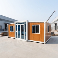 Maison extensible à double aile de qualité export, taille personnalisée, installation rapide, pour projets de construction à l'étranger, camp de travail
