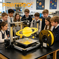 Filament PETG PRINTROO 1,75 mm 1 kg, inodore, brillant, transparent, résistant, sans nœuds, sans obstruction, haute précision, stable, lisse pour l'impression 3D