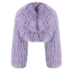 Grosir mewah berbulu mode rambut panjang asli Mongolia domba mantel bulu kustom musim dingin dipotong mantel bulu wanita berbulu 2024 - Product Image 4