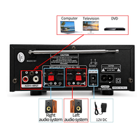 Amplificateur de puissance audio HIFI AK45 2 canaux 40W+40W pour la maison et la voiture