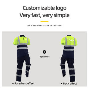 Chemises polo de travail à <span class=keywords><strong>s</strong></span>échage rapide pour l'été, pantalons de travail en coton, bandes réfléchissantes, vêtements de travail fluorescents personnalisé<span class=keywords><strong>s</strong></span>, uniformes - Product Image 2