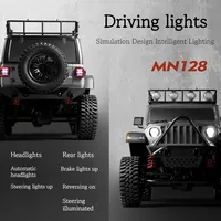 MN128 1/12 4WD 4 Canales, Coche RC Eléctrico de Metal Todoterreno para Escalar Rocas, Juguete para Adultos