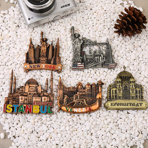 Bronze-Druckguss-Kühlschrankmagnet Individuelles Logo Versilbert Art déco 3D Individuelle Farbe Werbe-Souvenir Großhandel - Product Image 1