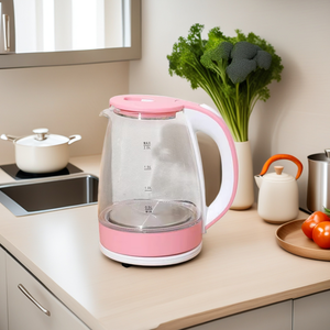 Bouilloire Électrique en Verre 1,7 L pour le Marché Européen, Arrêt Automatique, Base en Acier Inoxydable, Visibilité Transparente de l'Eau Bouillante, Pour la Maison - Product Image 1