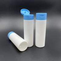Bouteille de lotion en plastique PE 150ML avec bouchon supérieur à rabat Gel douche Crème pour le corps Conteneur Bouteille Emballage cosmétique