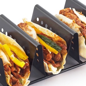 Support à tortillas antiadhésif en fer, forme ondulée, pour burritos et tacos, accessoires de barbecue extérieur, vente en gros - Product Image 4