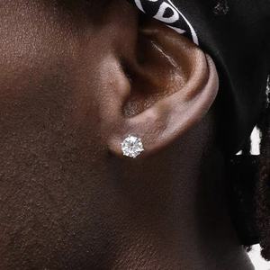 Pendientes de Moissanita de Color D Chapados en Oro de 18K de Yu Ying Gems, Pendientes de Botón de Plata de Ley S925, Joyería de Moda, Viene con Certificado GRA - Product Image 5