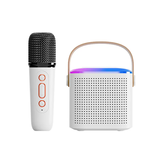 Y1 Mini All-in-One Karaoke Speaker with Wireless RGB Light Microphone TF Card 2 Mics for Bluetooth System