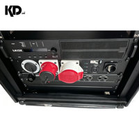 ZhiShengAudioEquipment Rack d'amplificateur métallique robuste avec roulettes durables KDU 9U, loquets de sécurité, pour scène, tournées et événements en direct
