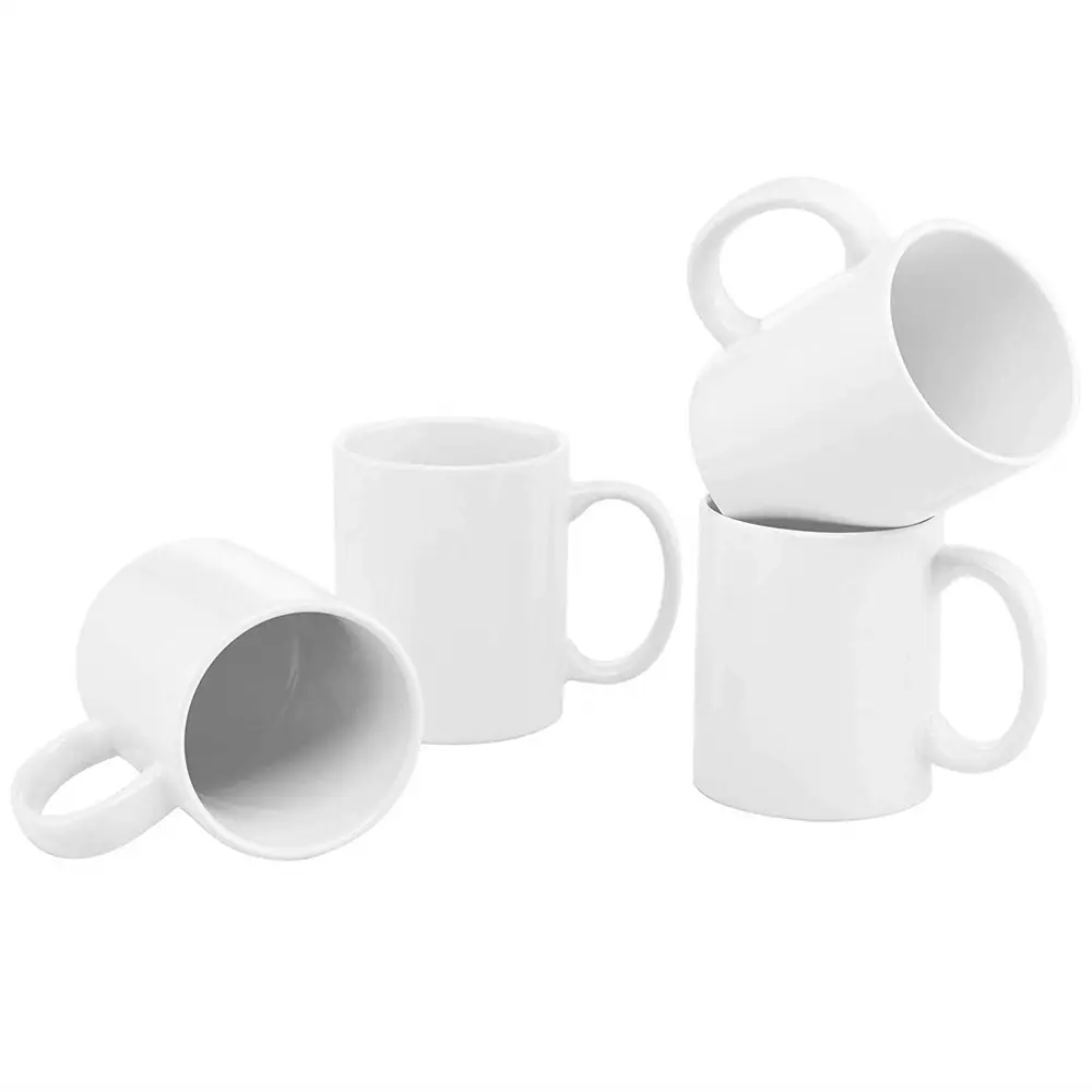 Produttore all'ingrosso 11 oz porcellana bianca personalizzata Logo personalizzato stampato sublimazione di natale tazze in ceramica vuote tazza da caffè