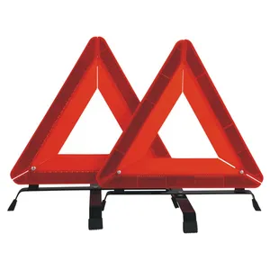 Triângulo de aviso para carro, triângulo de aviso, ponto de refletor triangular aprovado, triângulo de segurança para tripé de aviso, 2 unidades