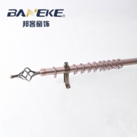 Tringle à Rideau Réglable de Haute Qualité, Robuste et Durable, Télescopique 2M, Barre Unique avec Quatre Filetages