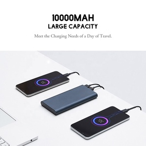 カスタムロゴパワーバンク10000mAh急速充電デュアルUSBアルミニウムパワーバンク急速充電器ポータブル外部バッテリー - Product Image 3