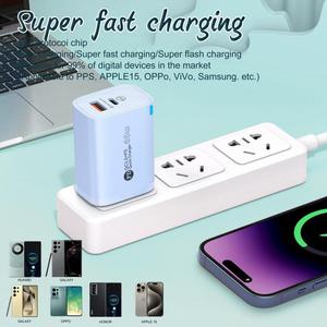 65W sạc Rapide USB C LED lighht sạc PD 20W Điện adaptateur cargador Tipo C cho Iphone 15 16 Pro phí iPhone gốc - Product Image 2