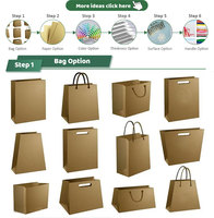 Sacs en papier kraft de luxe recyclables avec poignée pour l'emballage alimentaire, les cadeaux de fête de Noël et les cadeaux de fin d'année