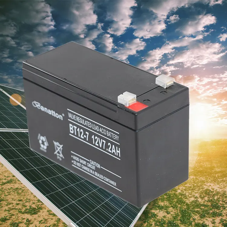 Banatton Bateria Personnalisé de Haute Qualité 12V Plomb Acide Rechargeable Batterie De Stockage Solaire 12V 7.2Ah Batterie Solarbatterie Accu Aki
