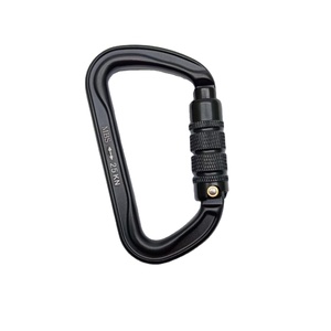 Chất lượng cao 25KN kích hoạt hành động Đen Carabiner, hai mặt Laser khắc 7075 Nhôm móc cho nhiệm vụ nặng nề kéo - Product Image 1