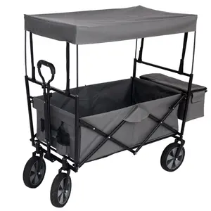 New design outdoor foldable carts wagon folding multipurpose camp wagon cart garden utility wagon yard cart