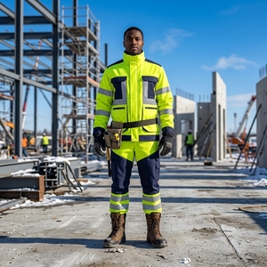 Uniformes <span class=keywords><strong>de</strong></span> <span class=keywords><strong>Trabajo</strong></span> <span class=keywords><strong>de</strong></span> Seguridad <span class=keywords><strong>de</strong></span> Alta Visibilidad para Invierno Ropa <span class=keywords><strong>de</strong></span> <span class=keywords><strong>Trabajo</strong></span> Impermeable <span class=keywords><strong>de</strong></span> Alta Resistencia Chaquetas y Pantalones <span class=keywords><strong>con</strong></span> Reflectantes para Exteriores - Product Image 4