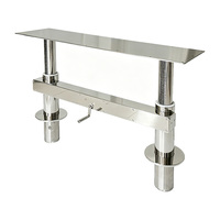 Support de levage manuel robuste à engrenage sans fin en acier inoxydable, cadre de table réglable pour bateau