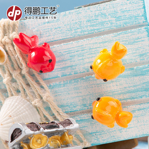 Décorations de poissons rouges miniatures en résine pour aquarium, ornements de bureau, poissons colorés, cadeau artisanal - Product Image 2