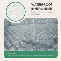 Großes, niedliches, orthopädisches Hundebett aus wasserdichtem Leinen mit Eierkarton-Schaumstoff, rutschfest, maschinenwaschbar, abnehmbarer Bezug, kundenspezifische Fertigung
