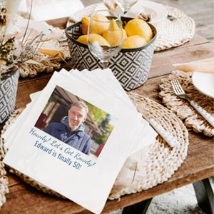 Serviettes <span class=keywords><strong>de</strong></span> Cocktail Personnalisées en Papier Vierge 2 Plis pour Anniversaires et Mariages – 50 à 1000 Pièces avec Impression <span class=keywords><strong>Photo</strong></span> et Logo sur Papier Téléchargeable - Product Image 2