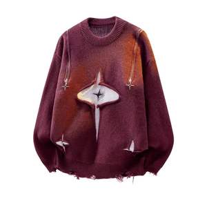 Pull-over pour homme personnalisé ODM OEM, motif de dessin animé d'hiver, respirant, tendance Y2K, chaud et confortable, tricot - Product Image 2