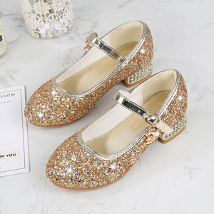 <span class=keywords><strong>Scarpe</strong></span> da Principessa per Bambine con Tacco Basso Mary Jane, Glitterate in Vernice, per Matrimoni e Spettacoli di Pianoforte - Product Image 2